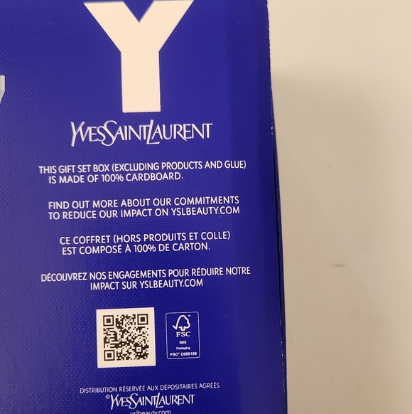 YSL Blue Graphic Gift Box with Black & Gold Ribbon - Picture 11 of 12